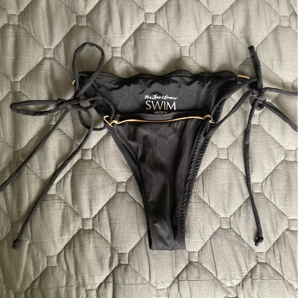 For Love and Lemons Bikini Bottom Black